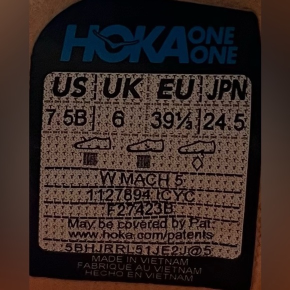 Hoka One One Mach 5 Womens Size 7.5 Running Shoes Sneakers Impala Cyclamen - Picture 11 of 12